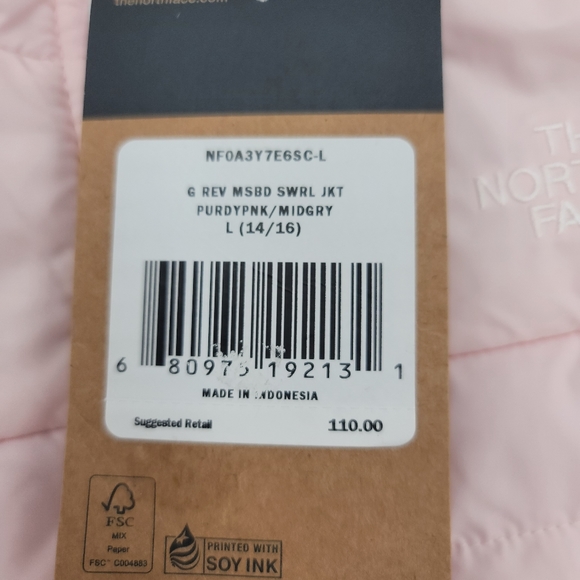 TheNorth Face Girls Large Reversible Mossbud swirl - Picture 9 of 11